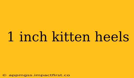 1 inch kitten heels