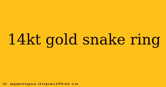 14kt gold snake ring