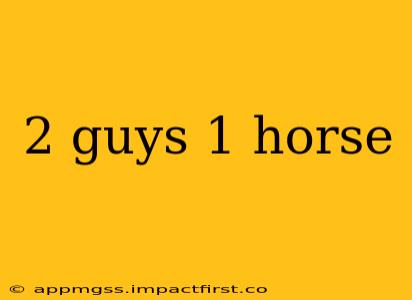 2 guys 1 horse