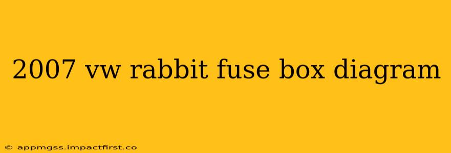 2007 vw rabbit fuse box diagram