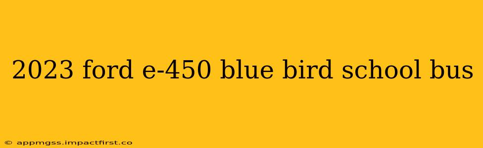 2023 ford e-450 blue bird school bus