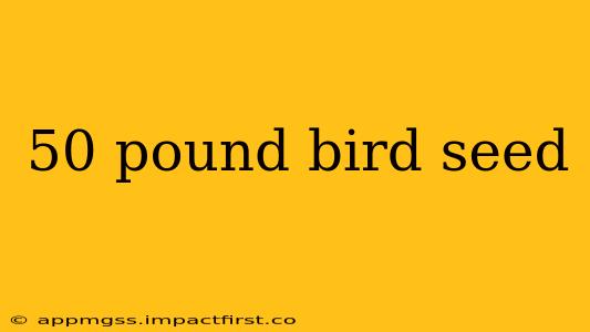 50 pound bird seed