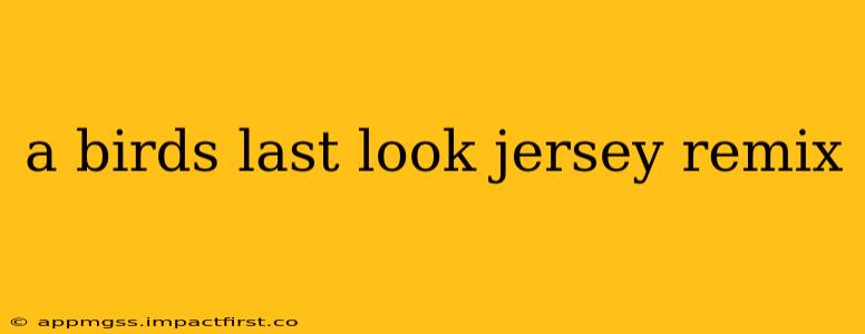 a birds last look jersey remix
