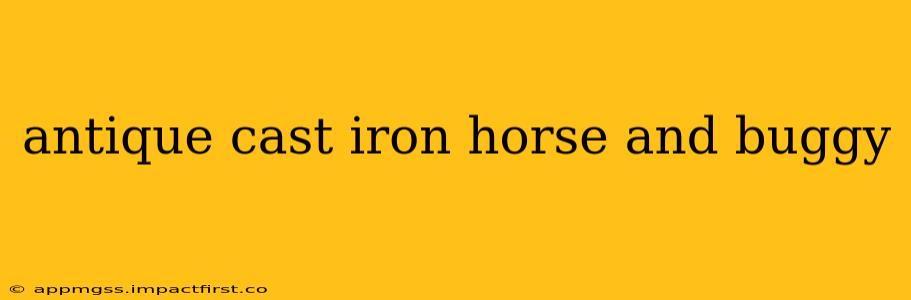 antique cast iron horse and buggy