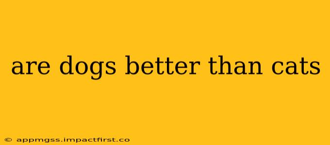 are dogs better than cats