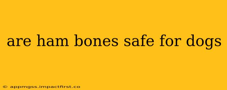are ham bones safe for dogs