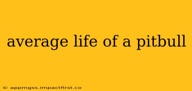 average life of a pitbull
