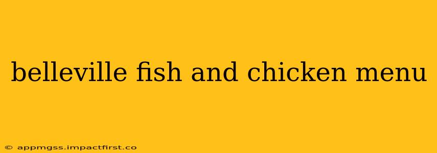 belleville fish and chicken menu