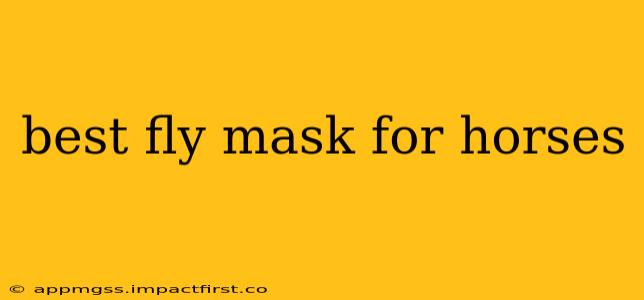 best fly mask for horses
