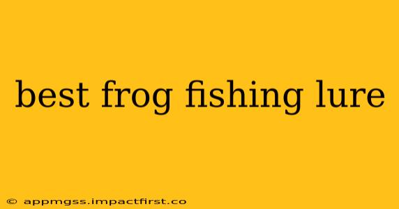 best frog fishing lure