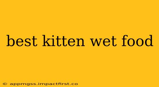 best kitten wet food