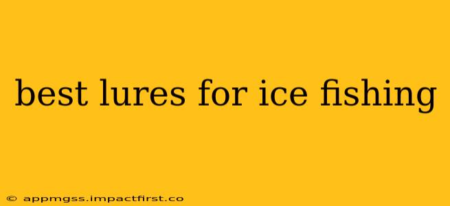 best lures for ice fishing
