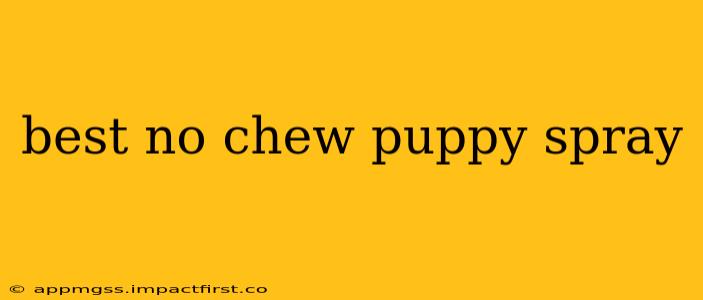 best no chew puppy spray