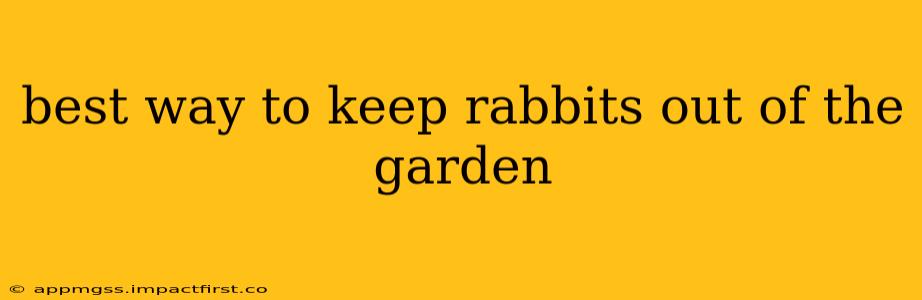 best way to keep rabbits out of the garden