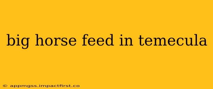 big horse feed in temecula