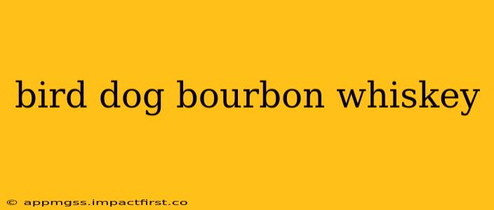 bird dog bourbon whiskey