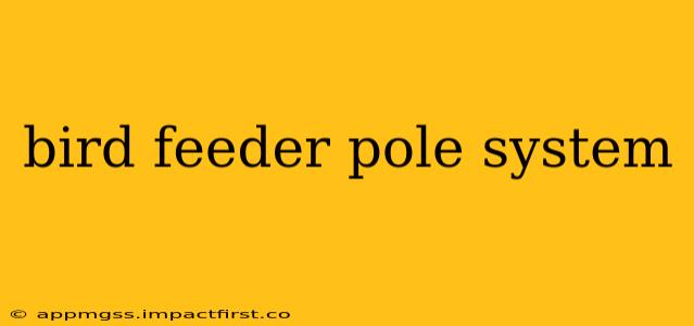 bird feeder pole system
