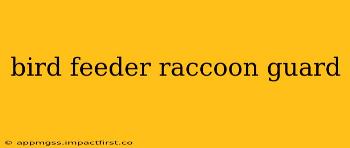 bird feeder raccoon guard