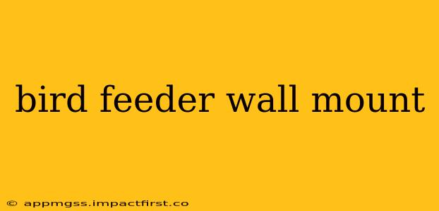 bird feeder wall mount
