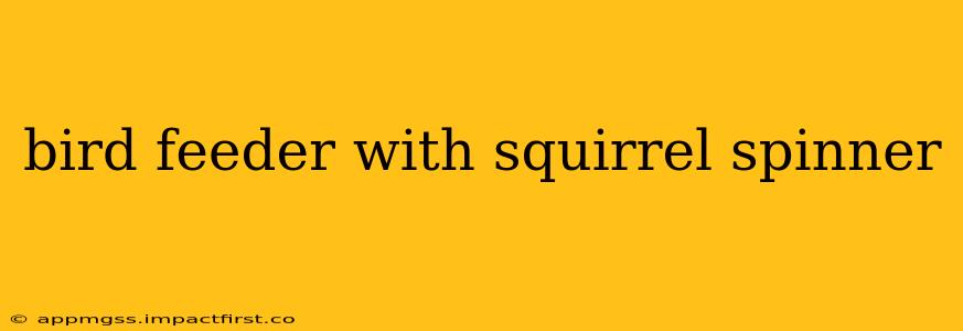 bird feeder with squirrel spinner