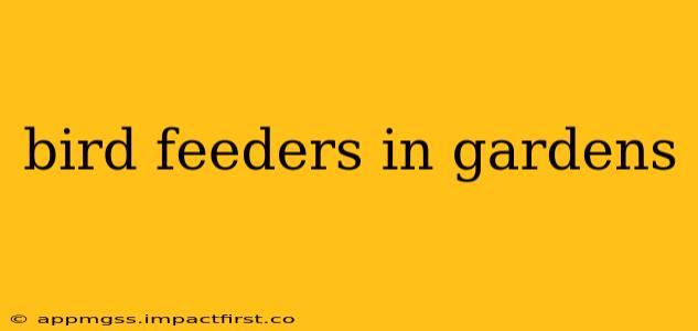 bird feeders in gardens