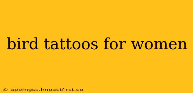 bird tattoos for women