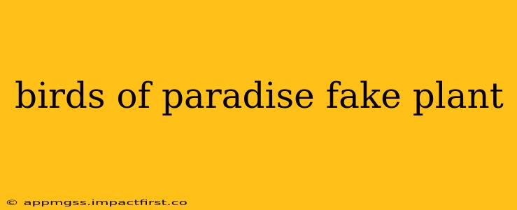 birds of paradise fake plant