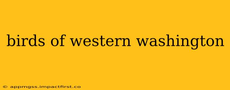 birds of western washington