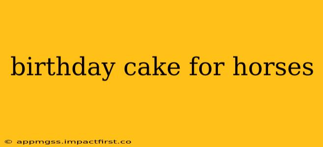 birthday cake for horses