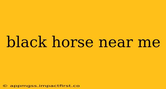 black horse near me