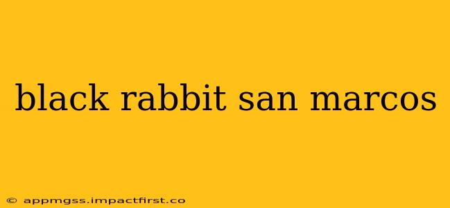 black rabbit san marcos
