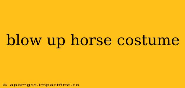 blow up horse costume