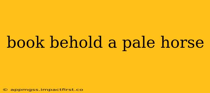 book behold a pale horse