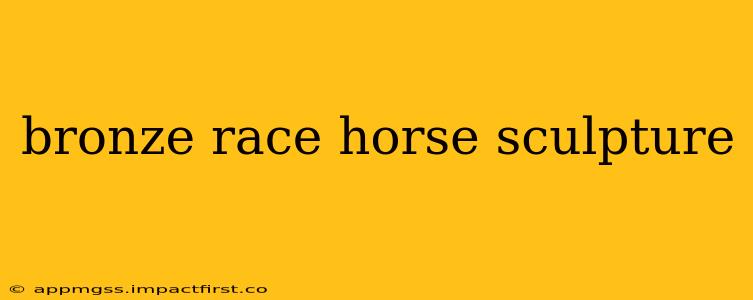 bronze race horse sculpture