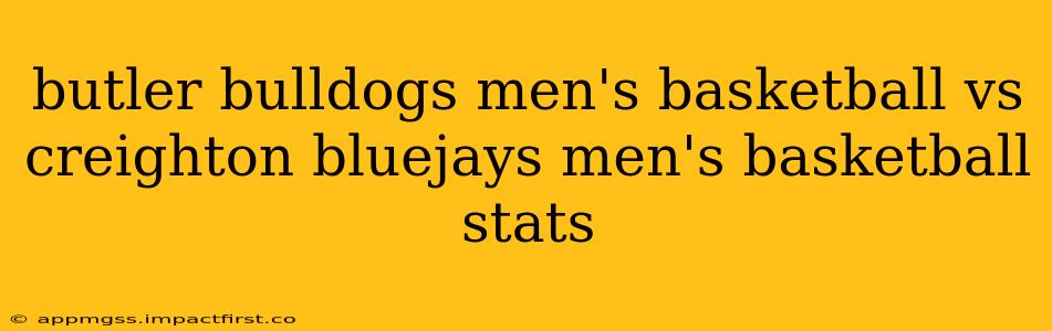 butler bulldogs men's basketball vs creighton bluejays men's basketball stats