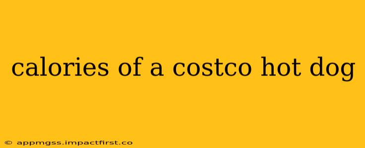 calories of a costco hot dog