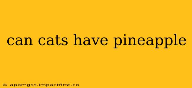 can cats have pineapple