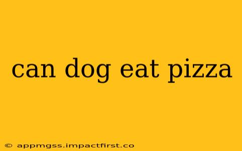 can dog eat pizza