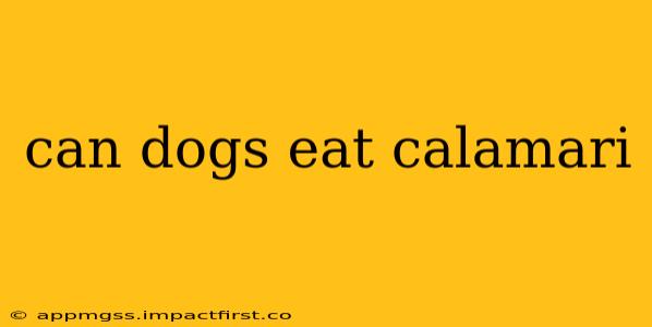 can dogs eat calamari