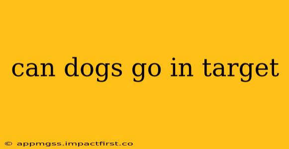 can dogs go in target