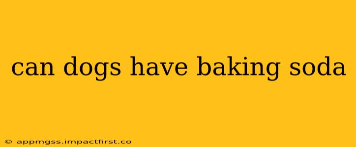 can dogs have baking soda