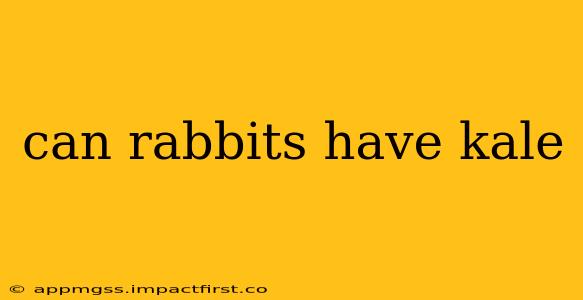 can rabbits have kale