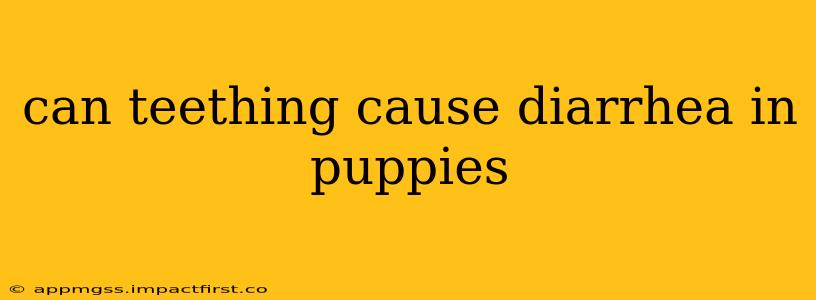 can teething cause diarrhea in puppies