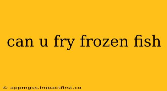 can u fry frozen fish