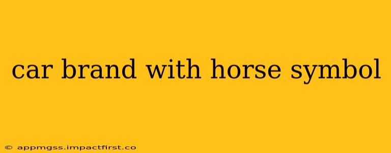 car brand with horse symbol