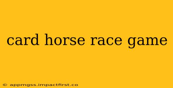 card horse race game