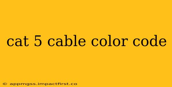 cat 5 cable color code