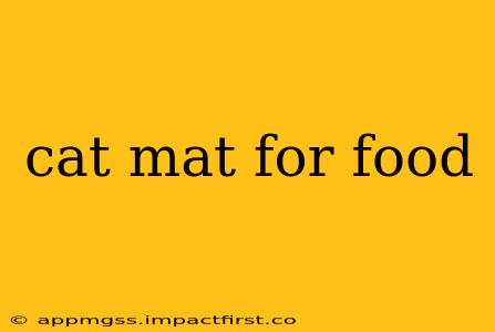 cat mat for food
