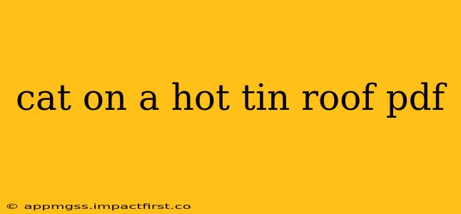 cat on a hot tin roof pdf