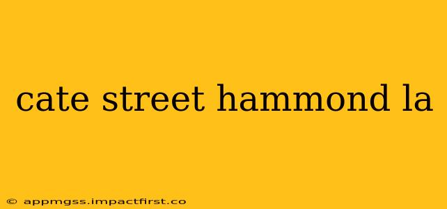 cate street hammond la